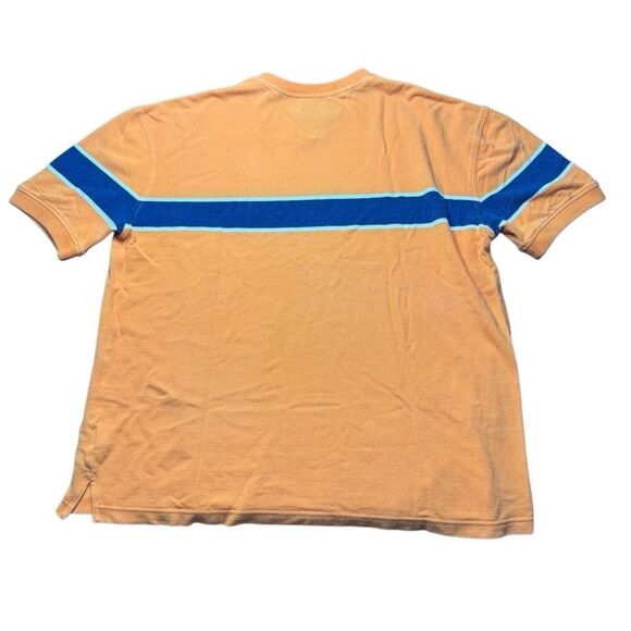 Vintage Tommy Hilfiger V Neck Orange Short Sleeve Knit T Shirt Mens XL 2004 Y2K - Picture 8 of 10